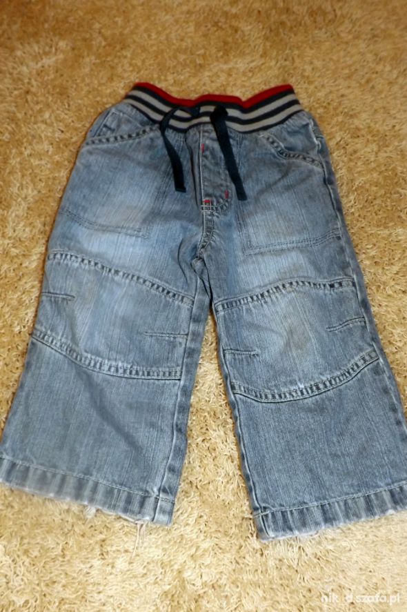 jeansy z dresowym ściągaczem