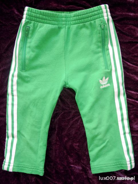Adidas spodnie dresowe zielone 86 cm