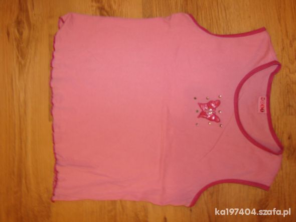 różowa koszulka motylek 146