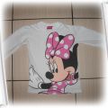 Disney biała bluzka z myszką minnie 80 cm