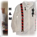 H&M koszula z imitacją szelek 104