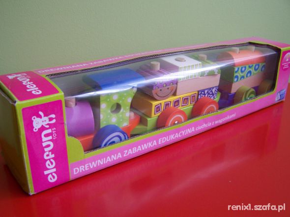 NOWA drewniana edukacyjna ciuchcia za pół ceny