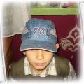 czapka chłopieca 4 5 lat jeansowa