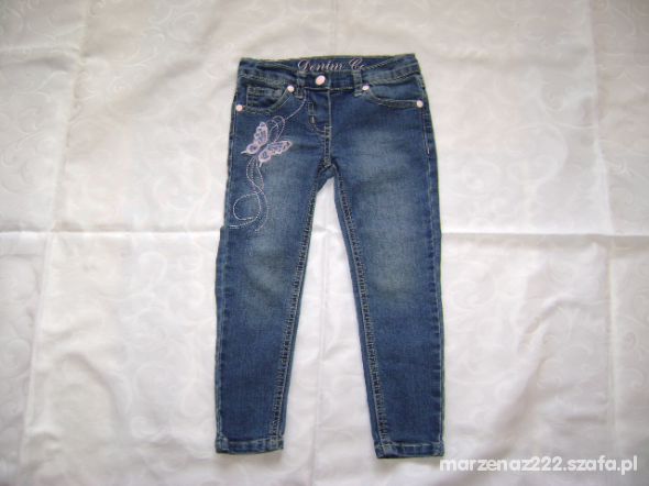 Denim jeansy rurki roz 2 3 lata 92 98 cm