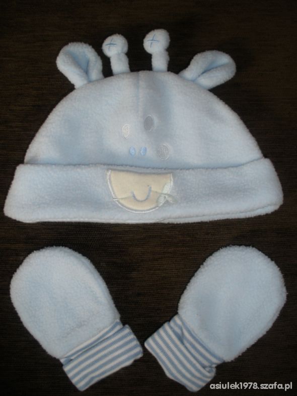 czapka z polarku wraz z rękawiczkami
