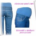 Jeansy ciążowe NISKI PANEL super fason XS M XL