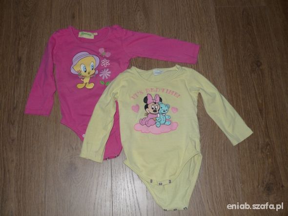 2 szt body disney roz 86 myszka minnie tweety