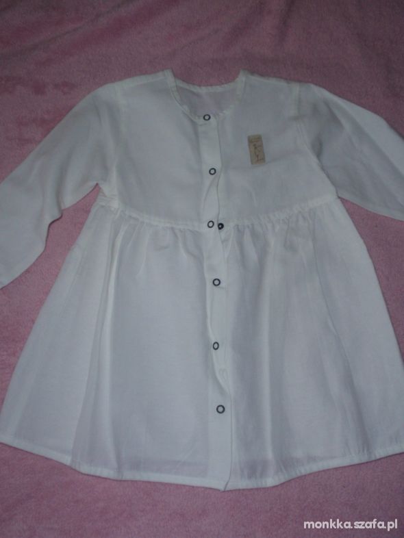 używana biała bluzka sukienka