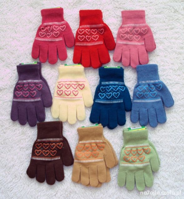 16 cm Rękawiczki dla dziewczynki 10 kolorów