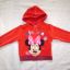 Disney czerwona welurowa bluza roz 2 3 lata 92 98