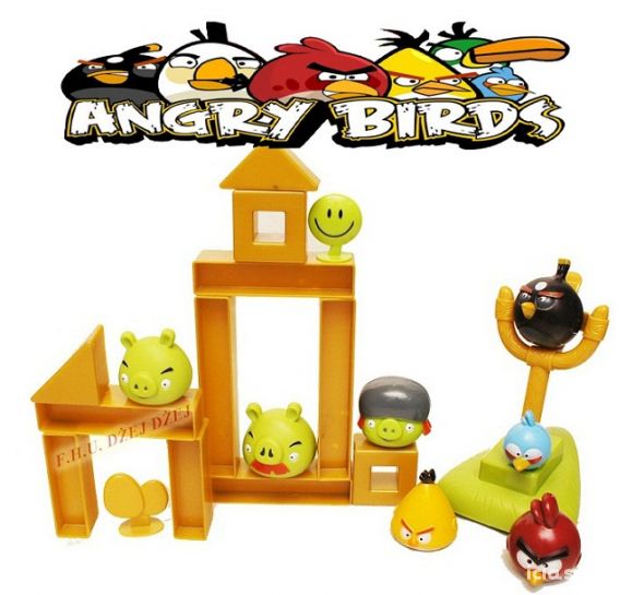 Duża gra Angry Birds wściekłe ptaki wyrzutnia
