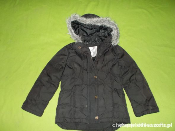 Czarna kurtka dziecięca zimowa rozmiar 116cm