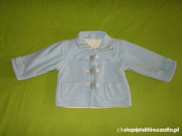 Błękitna bluza kurtka polarowa rozmiar 74 80cm