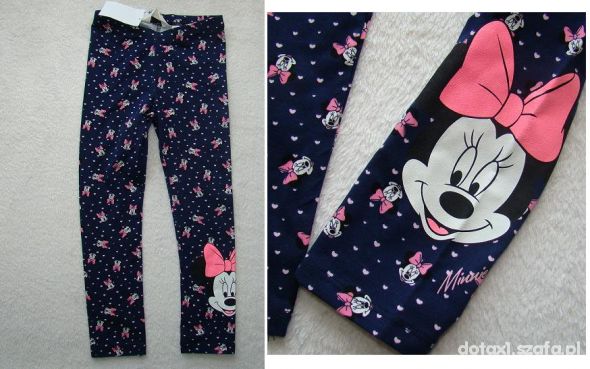 Legginsy H&M minnie r 104 NOWE