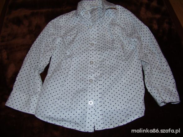 Biała koszula w gwiazdki jak NOWA H&M rozm 104