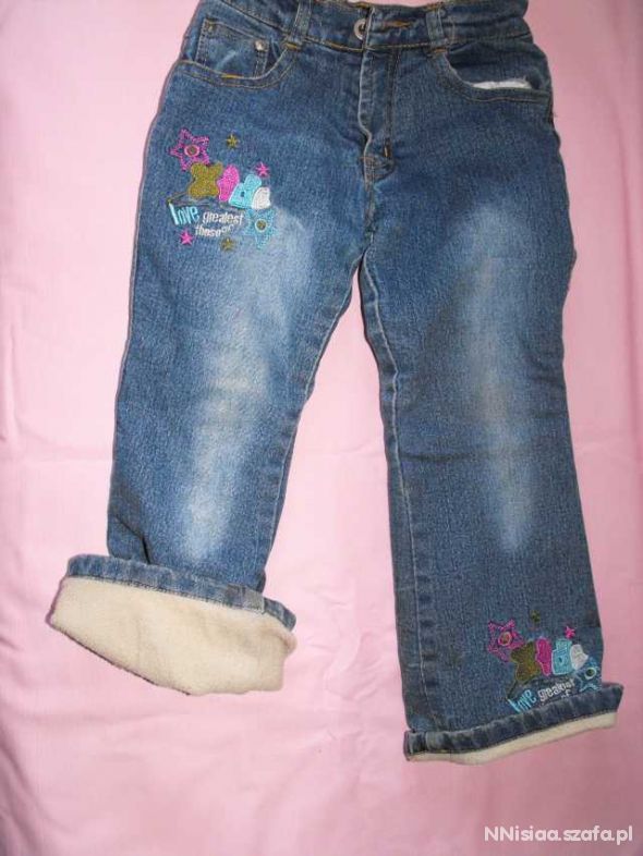 Ocieplane jeansowe spodnie