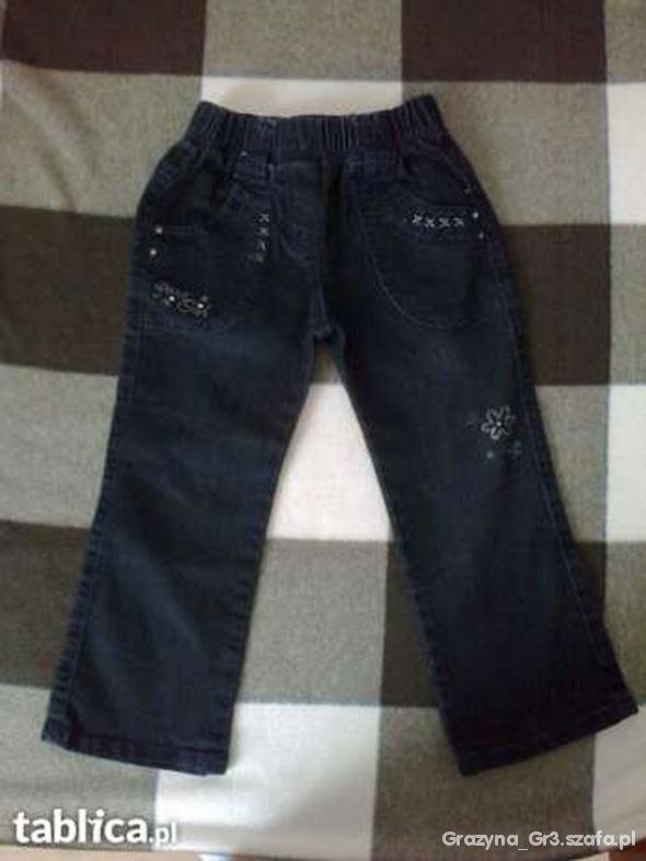 Spodnie jeansy czarne nowe rozmiar 104