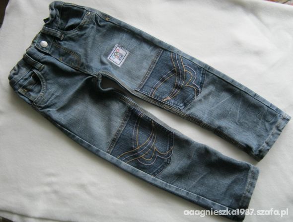 DENIM CO rurki jeansy na gumce slim 110 cm