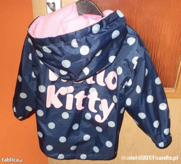 Kurtka Hello Kitty w kropeczki z kotkiem