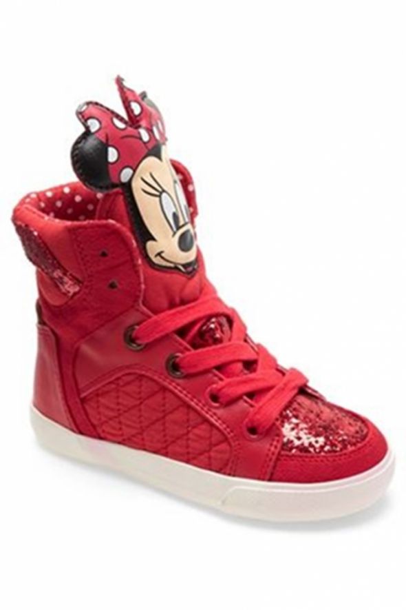 NEXT WYSOKIE TRAMPKI MINNIE MOUSE RED 11 UK 29