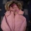J NOWA H&M ciepła różowa zimowa kurtka z futerkiem