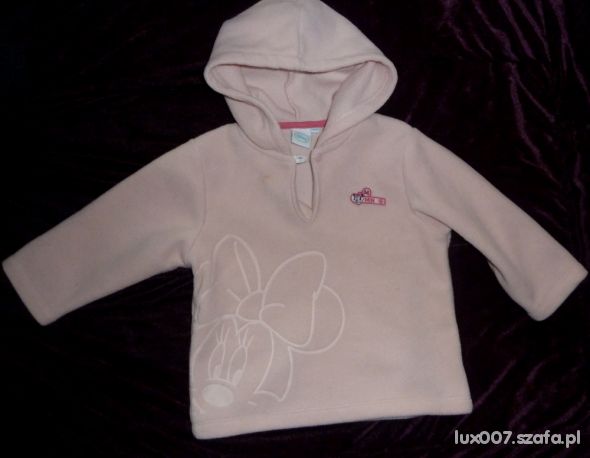 Bluza myszka minnie miki z kapturem Disney 18 mcy