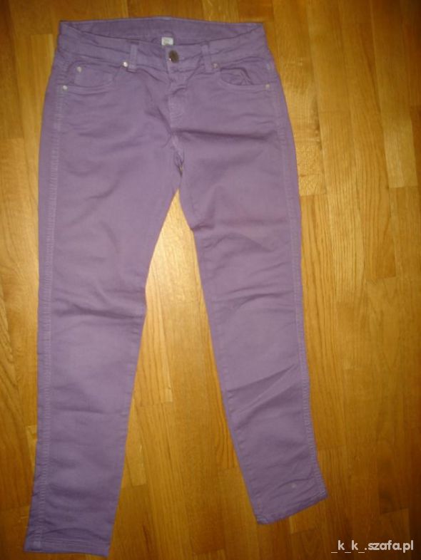 Zara Kids rozmiar 140 spodnie fioletowe dzinsy 9