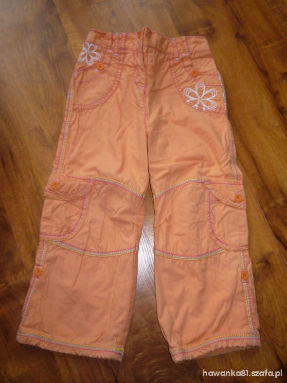 Ocieplne kolorowe spodnie 98 cm