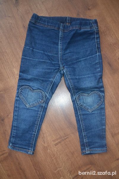 HM 92 spodnie jeansy serca legginsy