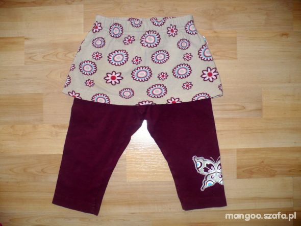 Dziewczęce legginsy ze spódniczką 86 cm