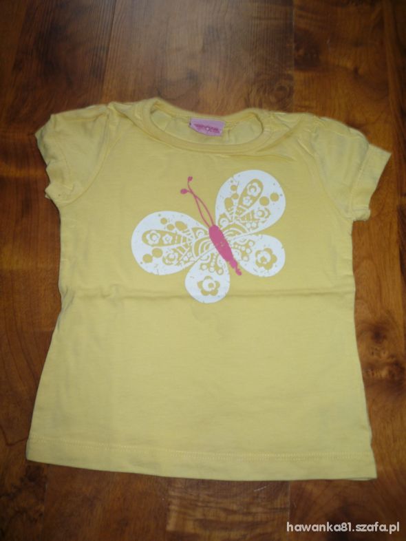 Żółta bluzeczka z motylkiem 18 24 m ce