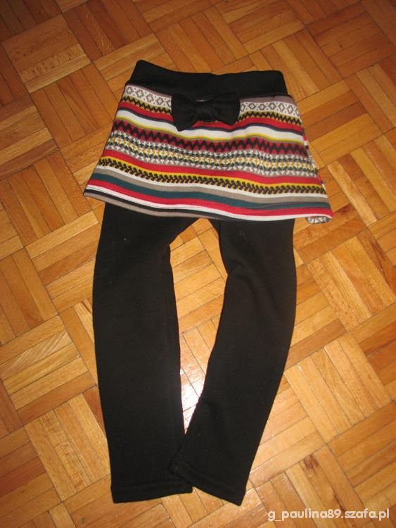 śliczne spódniczno spodnie rurki NOWE 110