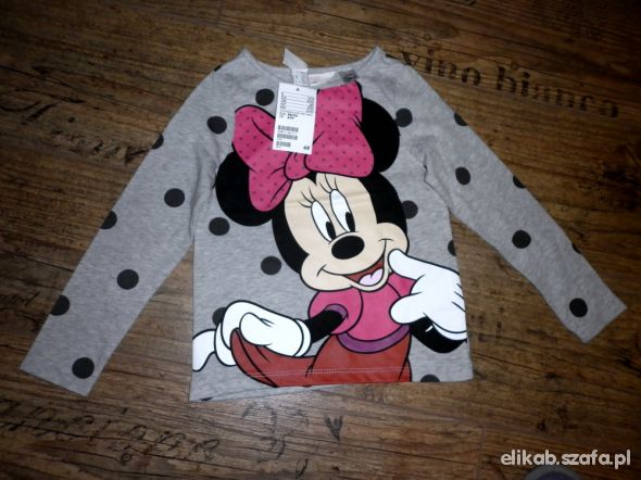 Bluzka HM z myszką Minnie 98 104 nowa