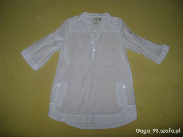 Długa biała koszula reserved rozmiar 122