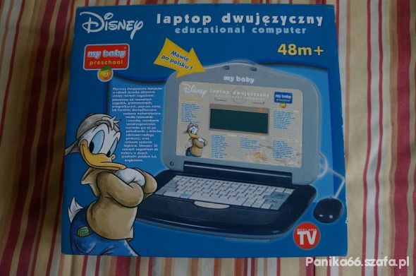 DISNEY Laptop Dwujęzyczny EDUKACYJNY 100 zadań