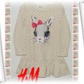 98 104 HM Cudna tunika sukienka z króliczkiem