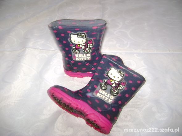 Kalosze Hello Kitty granatowe roz 4 dł 13 cm