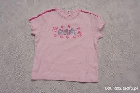 różowa owocowa bluzeczka dla małej księżniczki