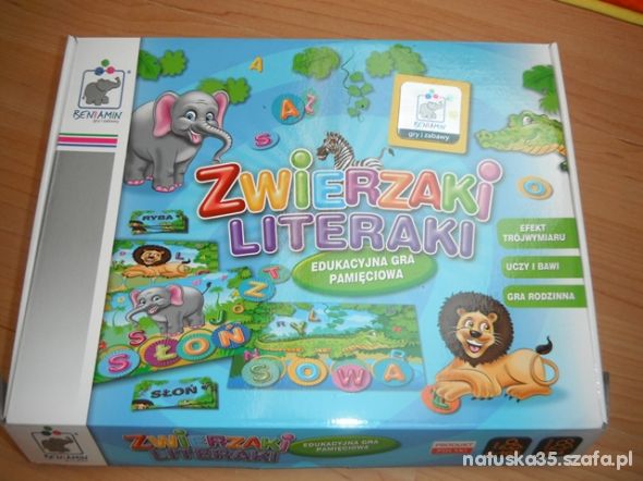 edukacyjna gra zwierzaki literaki