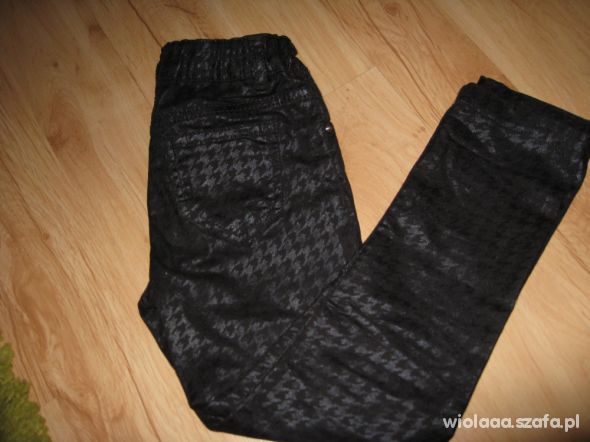 H&M spodnie rurki w pipetkę czarne j nowe 116