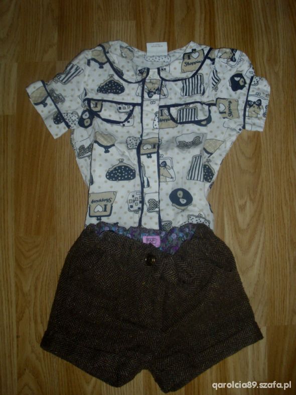 spodenki jodełka i koszula NEXT 92 98