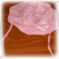 Różowy lekki kapelusz wiązany rozm 46cm
