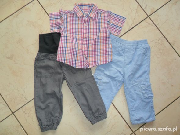 h m spodnie 86 i koszula bluezoo 24m