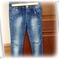 ZARA jeansowe rurki z dziurami 9 10 lat 140