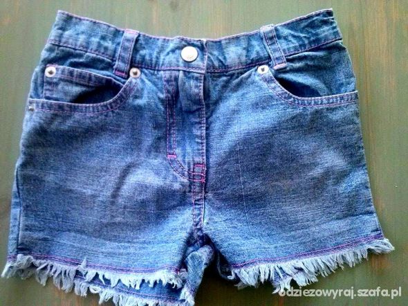 Spodenki jeansowe PEANUTS KIDS róż 6 lata 116 cm