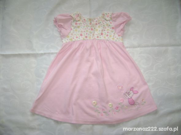 Disney różowa sukienka roz 12 18 msc 80 86 cm