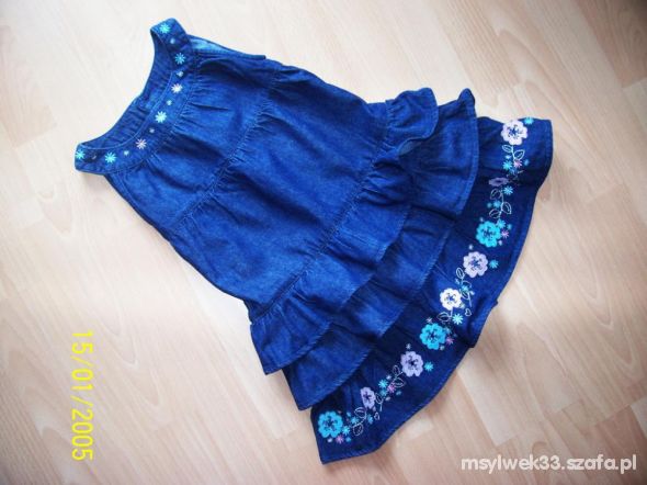 GEORGE sukieneczka sliczna jeansowa roz 110