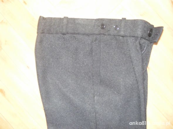 garniturowe eleganckie spodnie czarne r 134 140