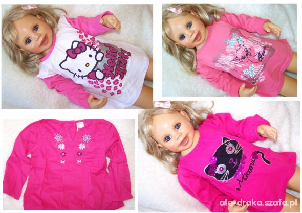 4 szt bluzeczek roz 92 hello kitty