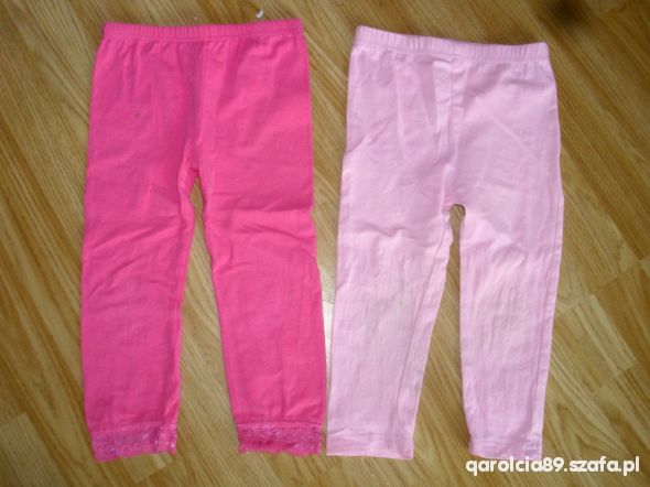 4 pary legginsy koronka 92 98